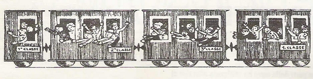 <b>Signori, in carrozza! </b> - in un trenino di corda -