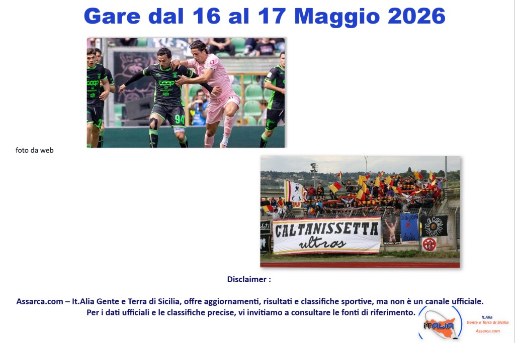 Gare dal 16 al 17 Maggio 2026