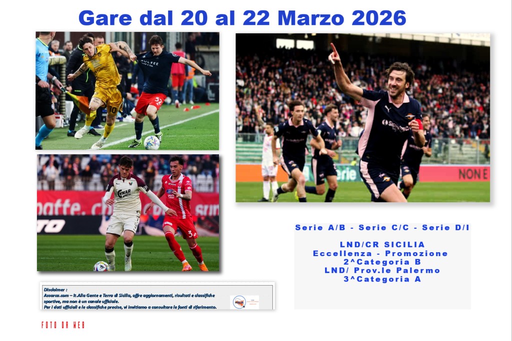 Gare dal 20 al 22 Marzo 2026