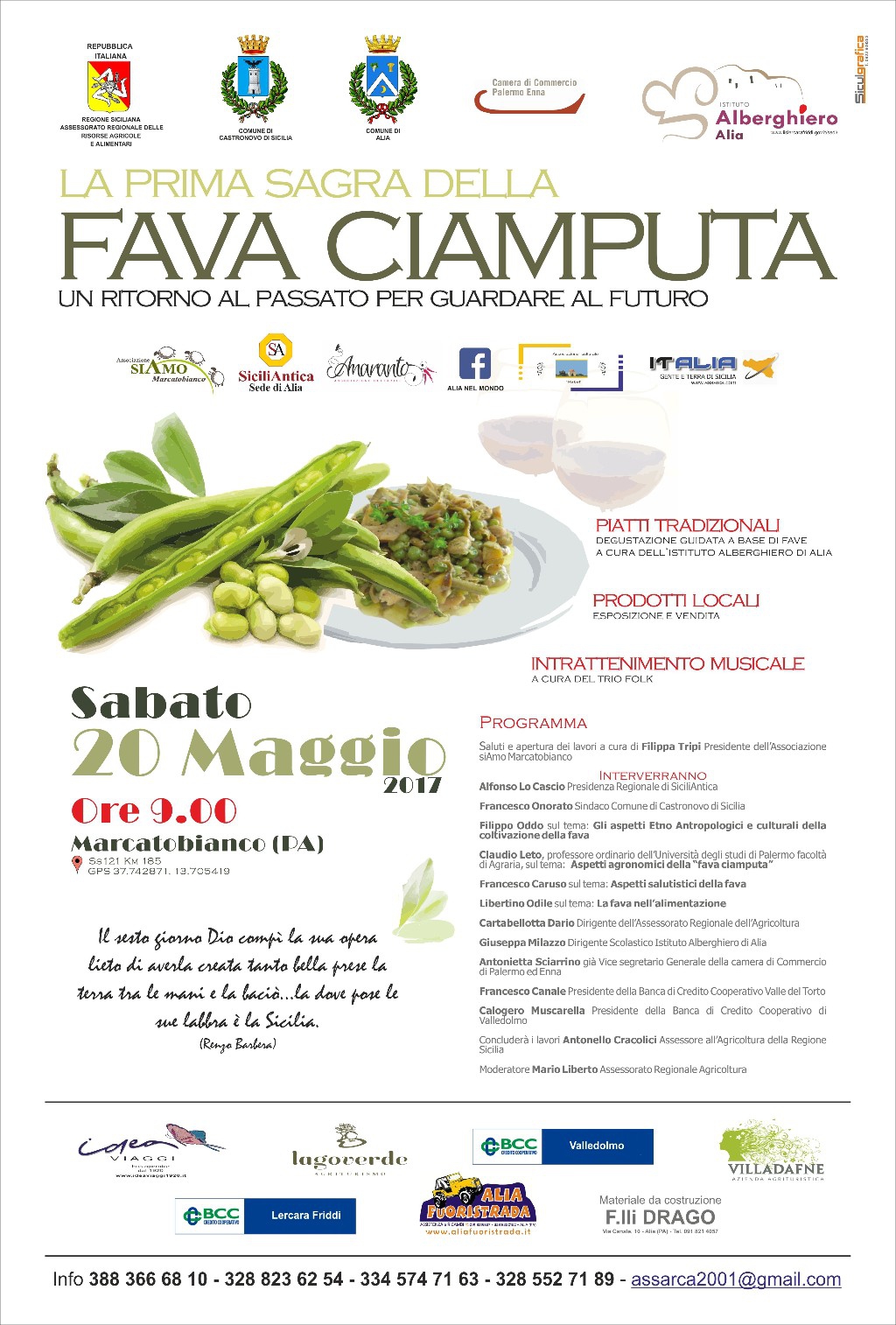 AL VIA LA PRIMA SAGRA DELLA “FAVA CIAMPUTA”