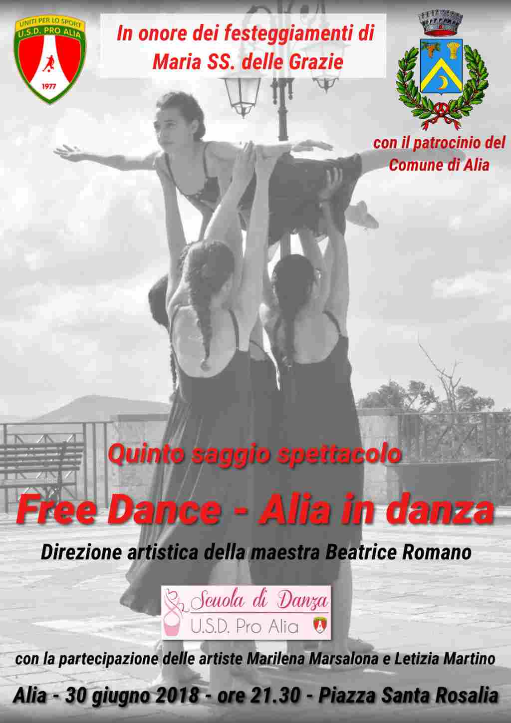 QUINTO SAGGIO SPETTACOLO
FREE DANCE - ALIA IN DANZA