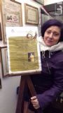 <small>La scrittrice e poetessa Maria Teresa Lentini presente all`inaugurazione della biblioteca comunale a Maria Fuxa </small>