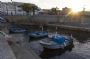 Le barche e il tramonto