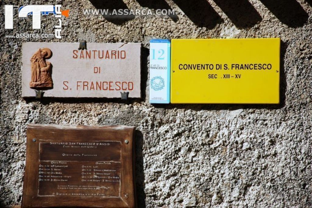 UMBRIA SULLE VIE DI SAN FRANCESCO CONVENTO DI MONTELUCO SPOLETO. TREVI FESTA DELL`OLIO E DEL SEDANO