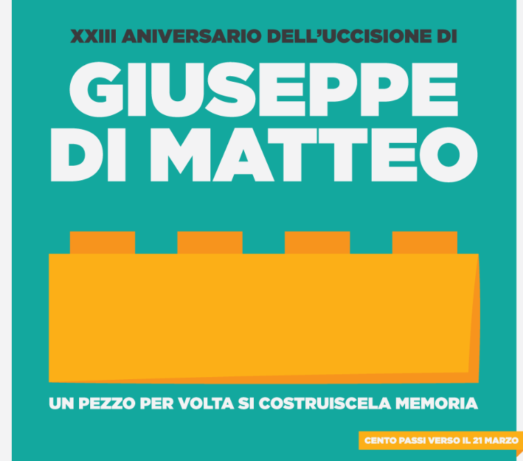 XXIII ANNIVERSARIO UCCISIONE GIUSEPPE DI MATTEO. A SAN GIUSEPPE JATO CON LIBERA PER FARE MEMORIA E NON DIMENTICARE