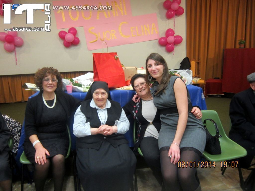 SUOR CELINA COMPIE 100 ANNI - PALERMO 8 GENNAIO 2014, 