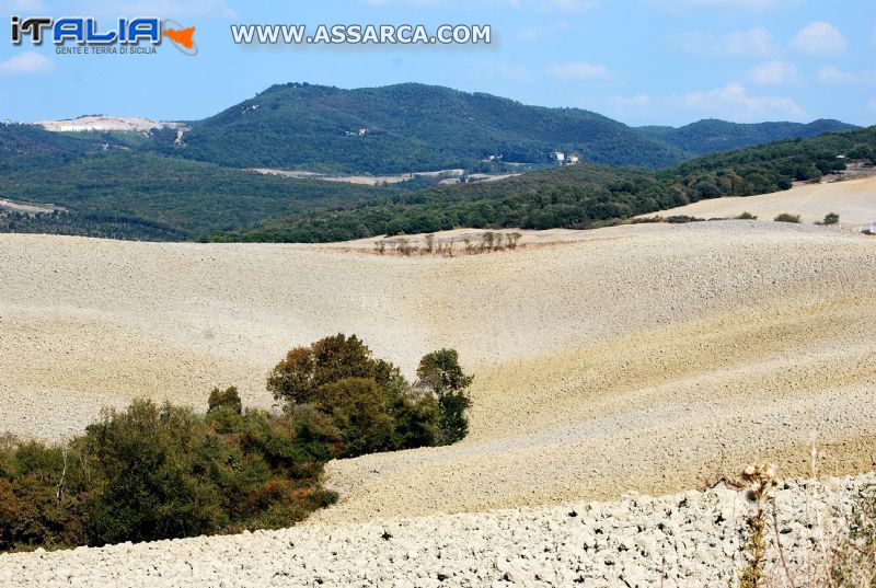 LA MAREMMA TOSCANA DA  VOLTERRA  A  SCENDERE  VERSO  CECINA  SETTEMBRE 2011.