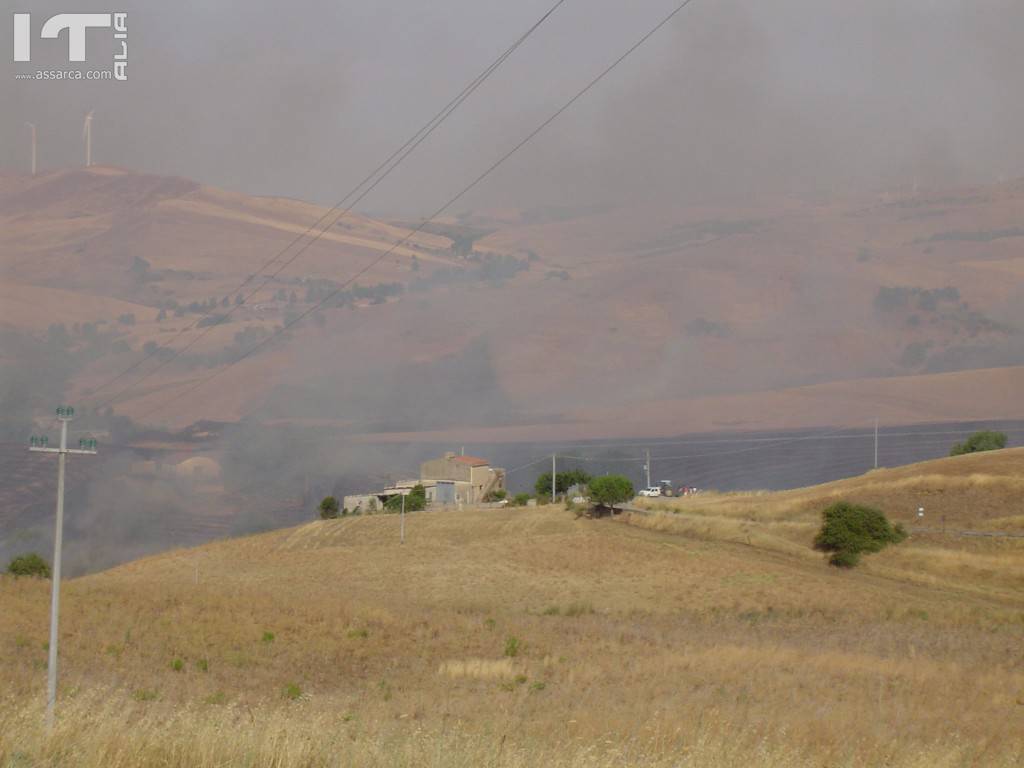 Incendio di una lunga serie, in questa estate torrida., 