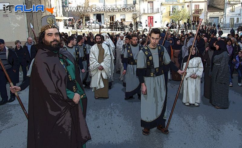 RAPPRESENTAZIONE DEL SINEDRIO-CONDANNA DI GESU` - VIA CRUCIS - (ALIA 3 APRILE 2010)