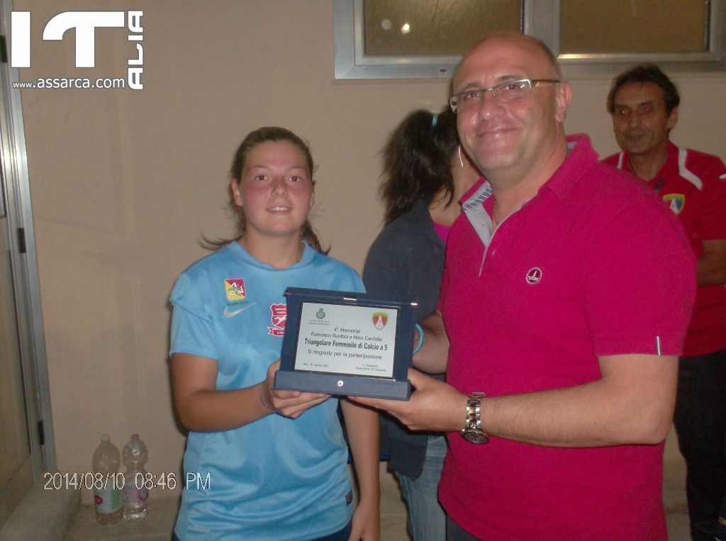 Memorial "Runfola-Cardella" TRIANGOLARE FEMMINILE CALCIO A 5 TRA USD PRO ALIA-MARINEO-ROCCAPALUMBA., 