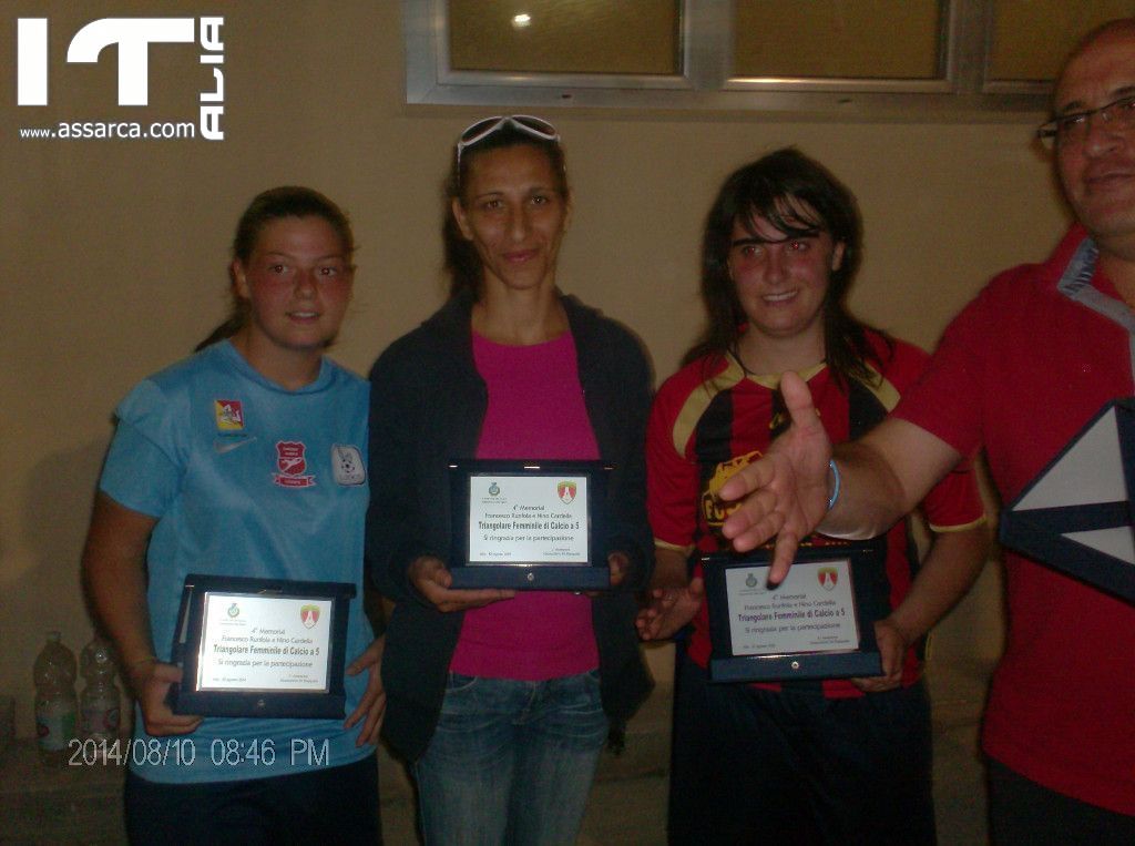 Memorial "Runfola-Cardella" TRIANGOLARE FEMMINILE CALCIO A 5 TRA USD PRO ALIA-MARINEO-ROCCAPALUMBA., 