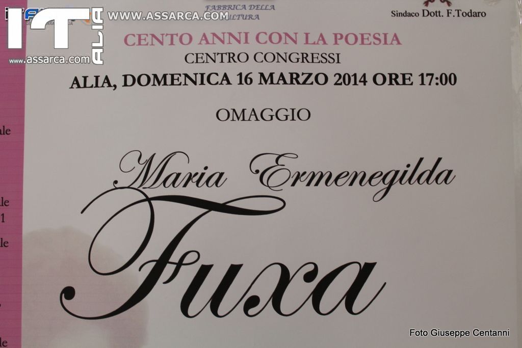 OMAGGIO A MARIA FUXA   ALIA 16 MARZO 2014