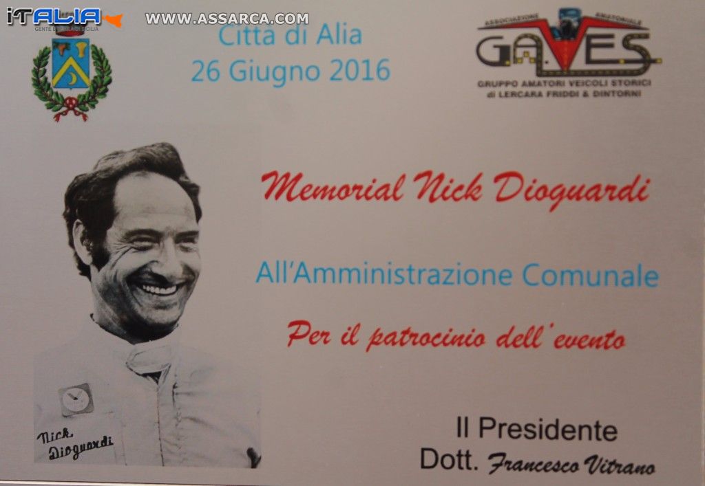 "FOREVER" - MEMORIAL - NICK DIOGUARDI - ALIA 26 GIUGNO 2016