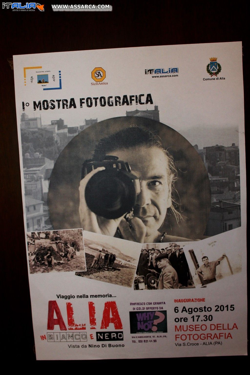 1^ MOSTRA FOTOGRAFICA - ALIA IN BIANCO E NERO VISTA DA NINO DI BUONO - ALIA 6 AGOSTO 2015