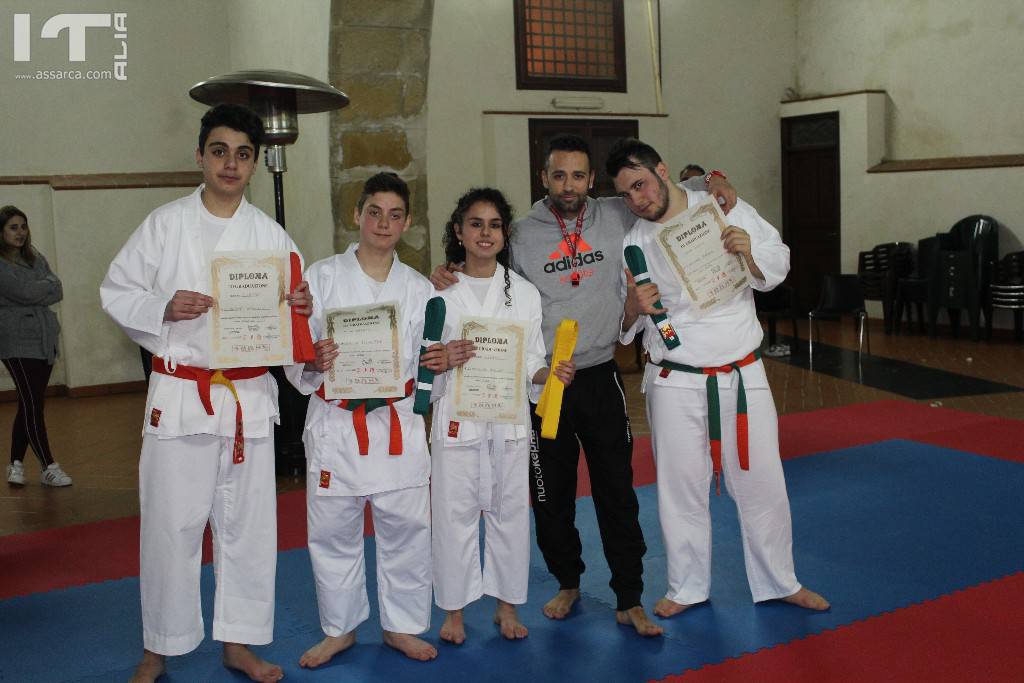 PROVE DI GRADUAZIONE PER GLI ATLETI DELL` A.S.D. LION HEART KARATE DI ALIA