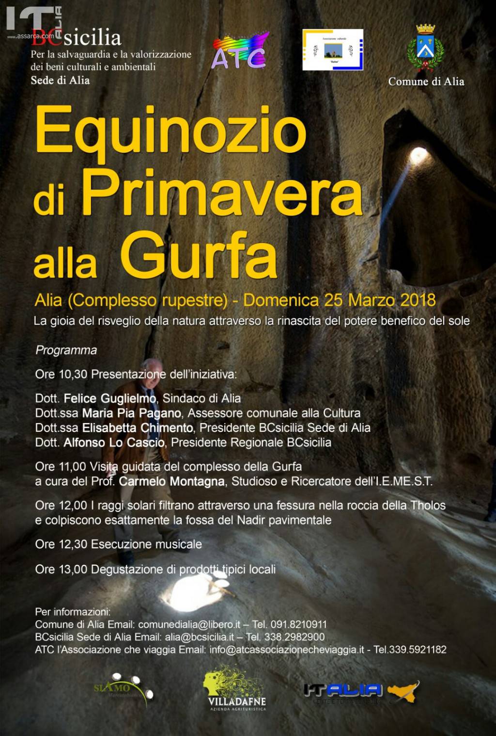 Alia (PA),  Equinozio di Primavera alla Gurfa, 