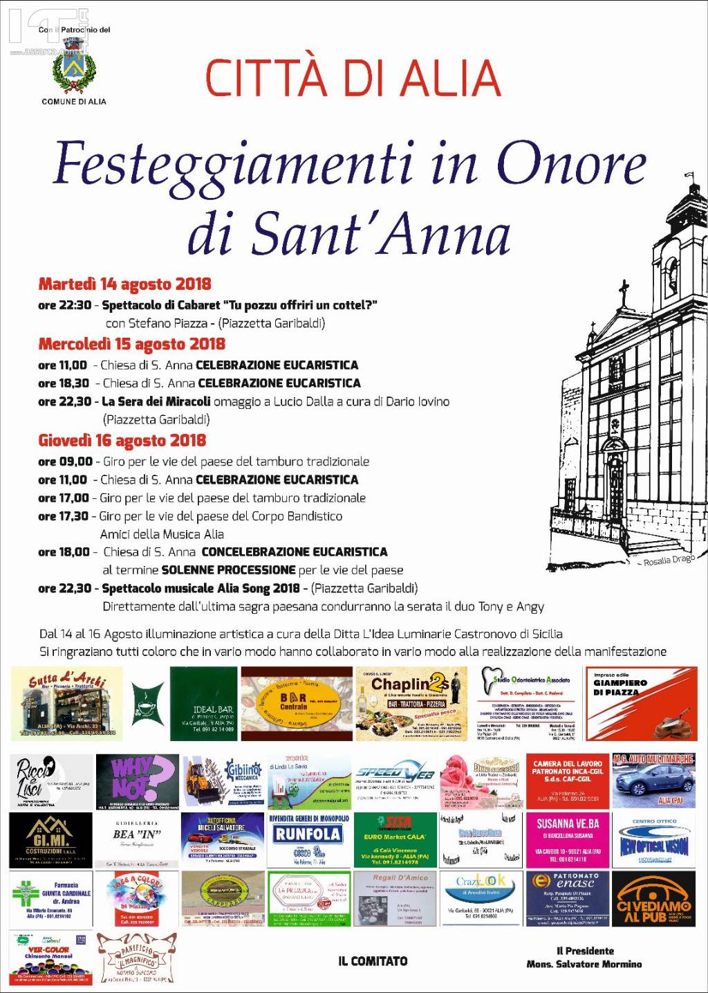 Programma Festeggiamenti in onore di Sant Anna 