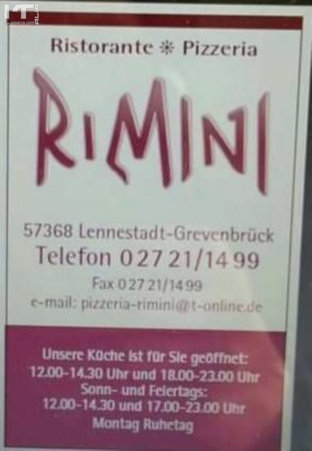 LENNESTADT (GERMANIA) - CARNEVALE 2019 PRESSO PIZZERIA RIMINI