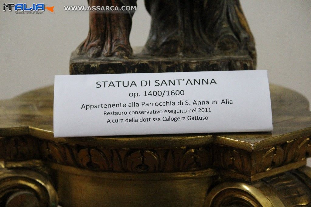 STATUA DI SANT`ANNA RESTAURATA DALLA NOSTRA CONCITTADINA CALOGERA GATTUSO