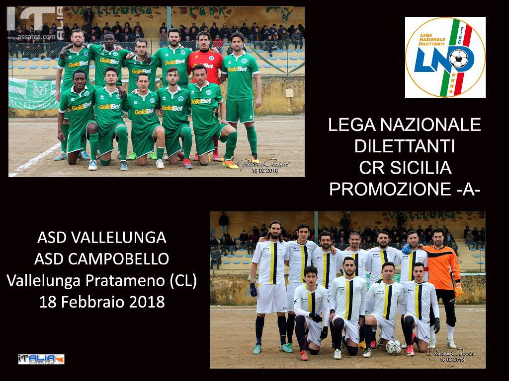 VALLELUNGA DA PLAY OFF : 10 E LODE - VINCE 2 A 0 CONTRO IL VALIDISSIMO CAMPOBELLO DI MAZARA.