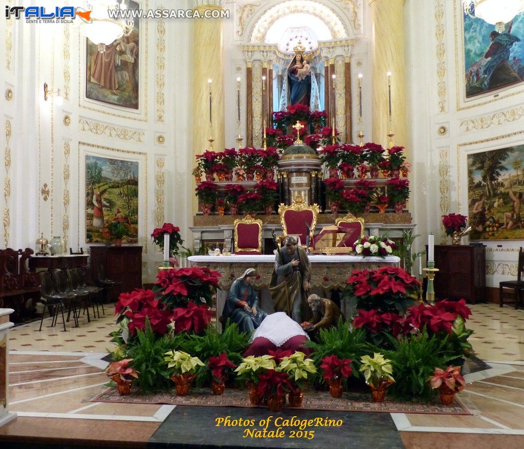 L`altare del Santuario Santa Maria delle Grazie, nel periodo Natalizio 2015