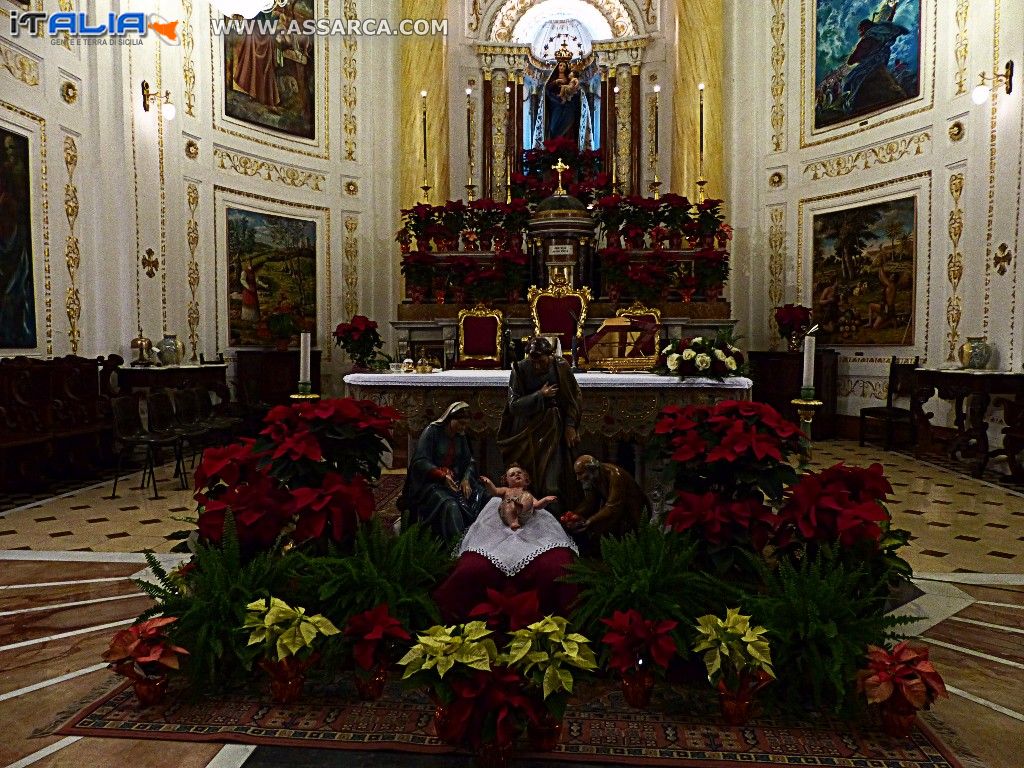L`altare del Santuario Santa Maria delle Grazie, nel periodo Natalizio 2015