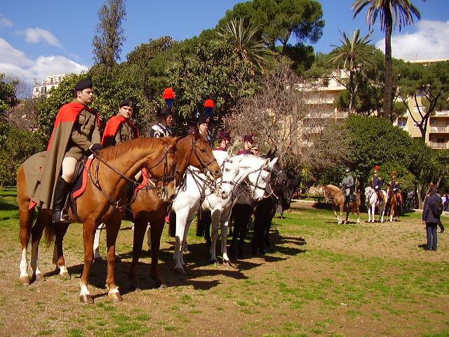 Cavalli, cavalieri e carrozze d`epoca, qualche anno fa a Villa Trabia a Palermo, 