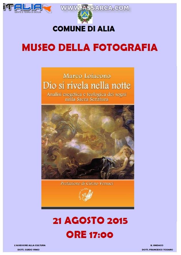 ALIA (PA) - Presentazione del libro "DIO SI RIVELA NELLA NOTTE" di Marco Lo Iacono