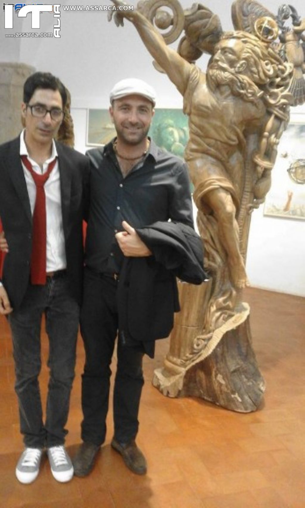 L`artista Gioacchino Runfola di Alia partecipa ad una mostra nazionale ad Assisi (Umbria). Foto Guido Vinci, 