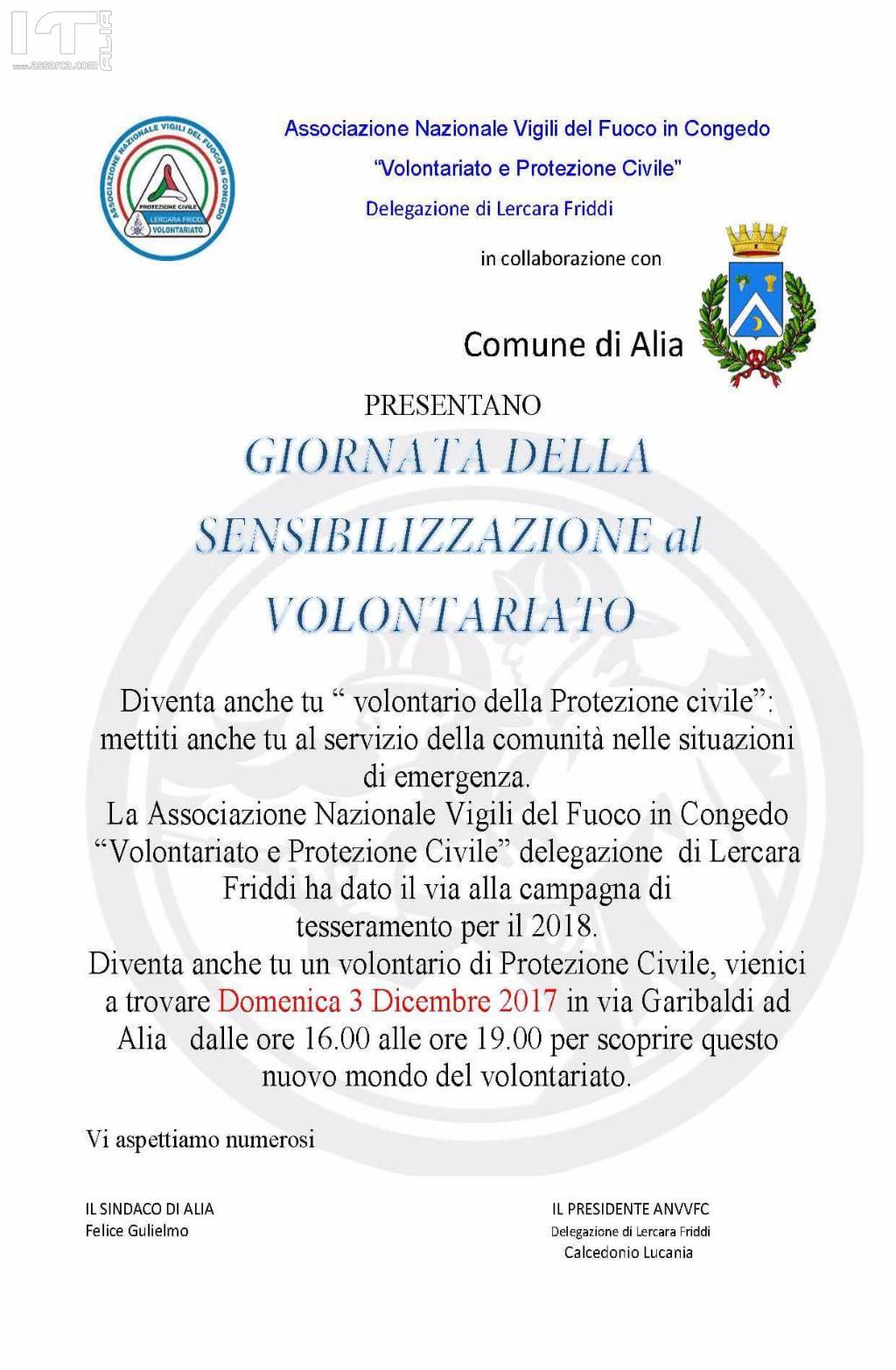 Volontariato e protezione civile, 