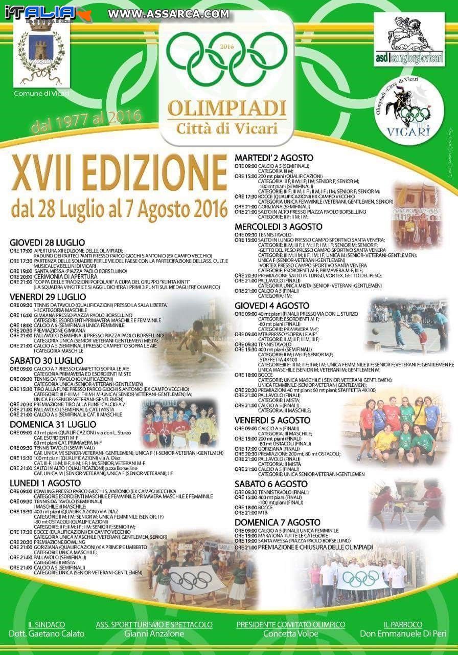 OLIMPIADI, CITTA` DI VICARI