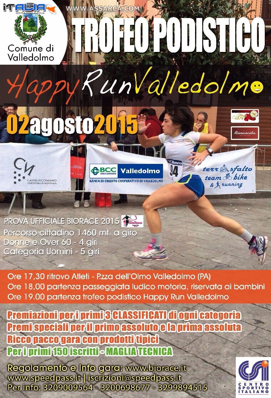 Sulle Madonie tutti di corsa per  il Trofeo Happy Run Valledolmo