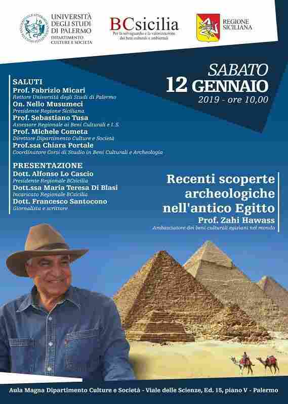 LA CONFERENZA DEL FAMOSO EGITTOLOGO PROF. ZAHI HAWASS NELLAULA...