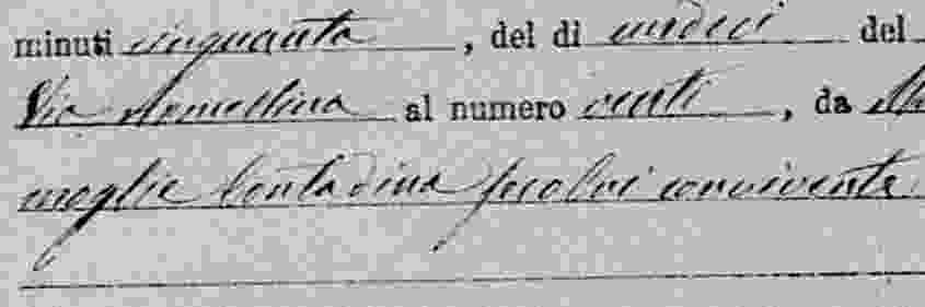 Sto cercando il luogo di nascita del mio bisnonno.  nato ad Alia nel 1876. Nella foto c` il suo indirizzo sul certificato di nascita, ma non riesco a trovare la strada su una mappa. Qualcuno pu aiutarmi?