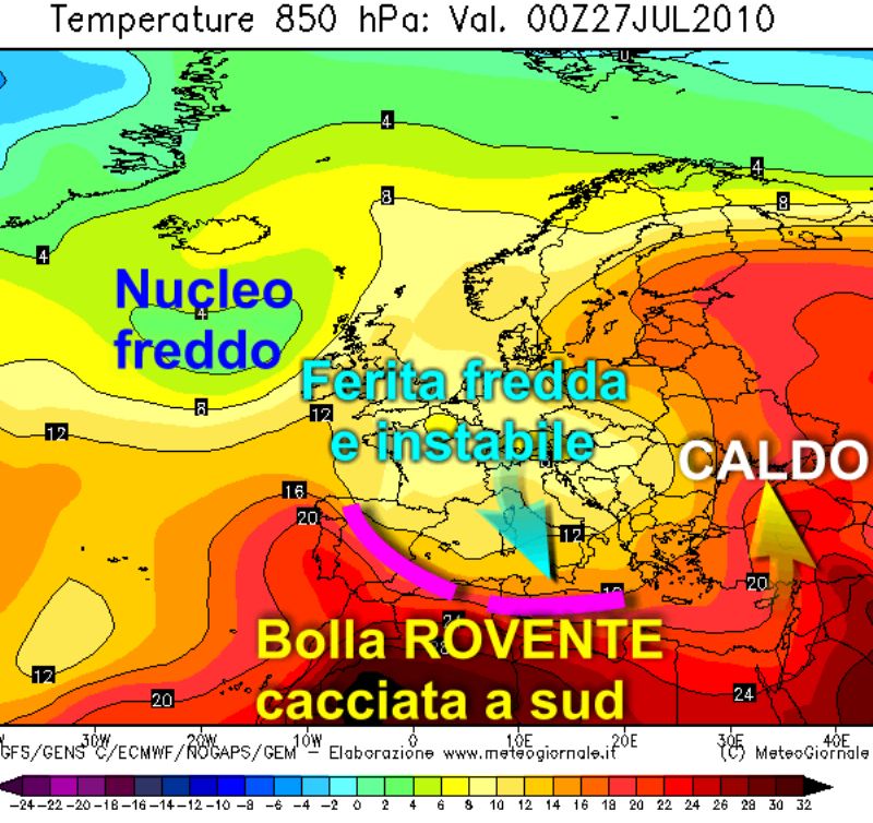 Meteo, canicola in ritirata. Le correnti nord-atlantiche invadono il Mediterraneo : atteso un deciso crollo termico dal fine settimana