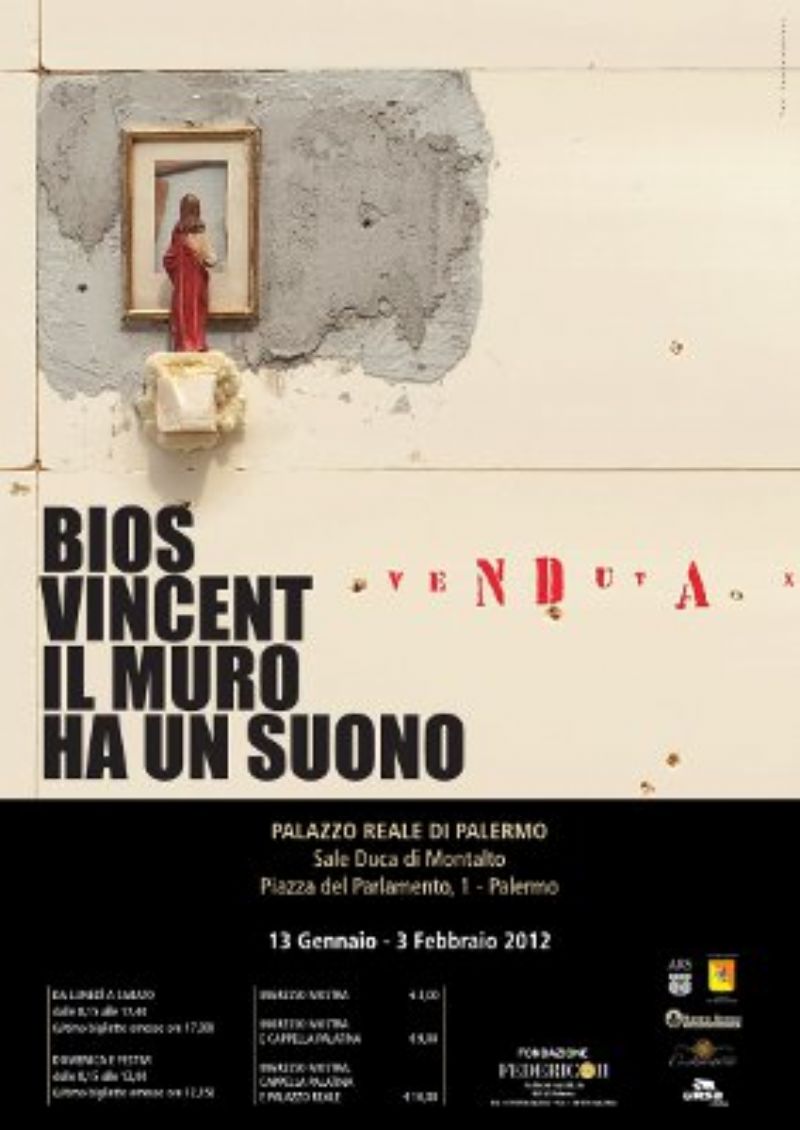 PALERMO - La Fondazione Federico II inaugura la mostra personale di Bios Vincent - "Il muro ha un suono"
