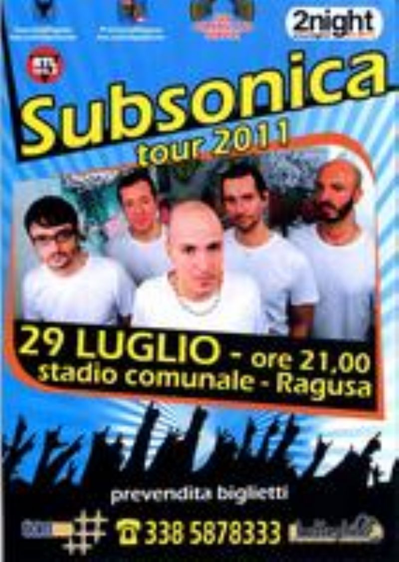 RAGUSA - "subsonica - tour 2011" - 29 luglio stadio comunale di Ragusa 
