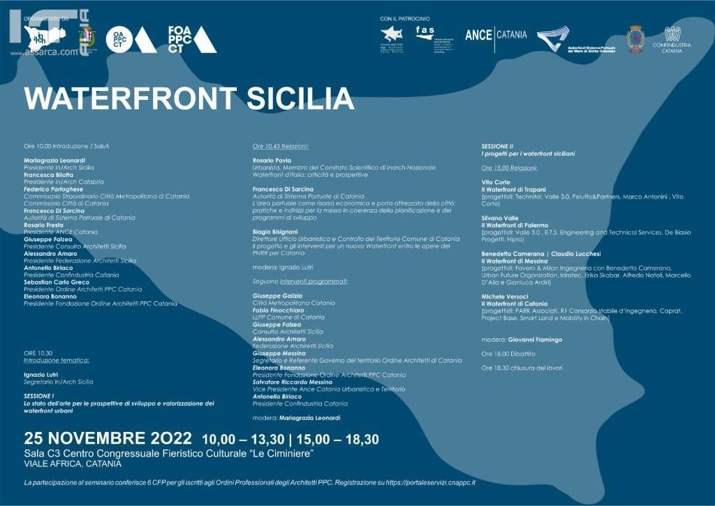 WATERFRONT: LO STATO DELLARTE E I POSSIBILI PROGETTI PER LA PIANIFICAZIONE FUTURA