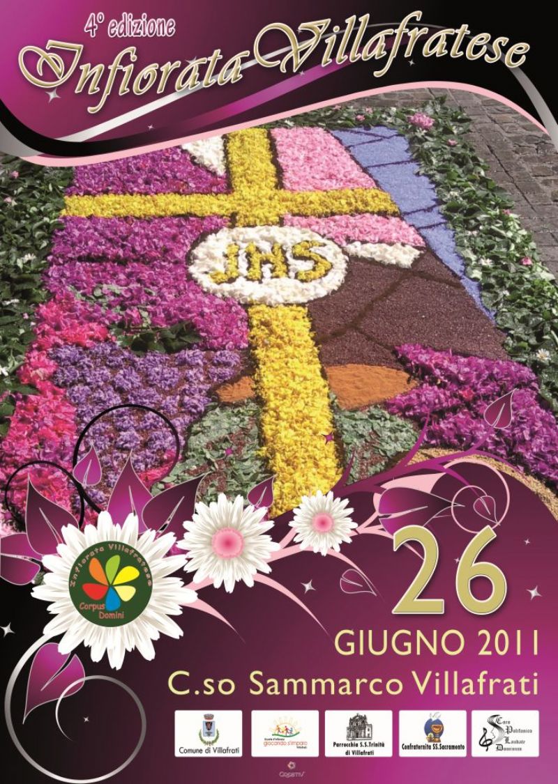 VILLAFRATI (PA): INFIORATA IN ONORE DEL "CORPUS DOMINI" 
