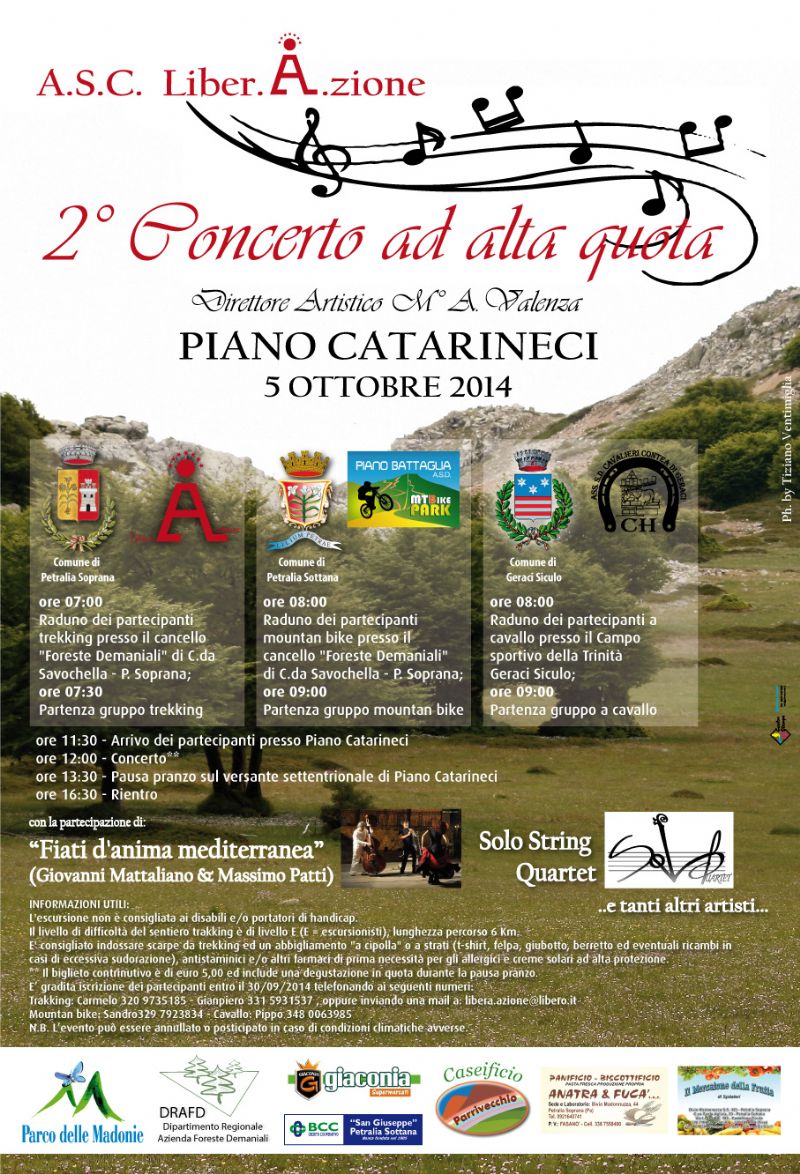 Petralia Soprana - CONFERMATO PER DOMENICA IL 2° CONCERTO AD ALTA QUOTA A PIANO CATERINECI