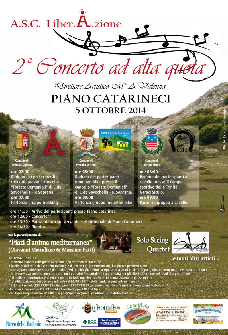 Petralia Soprana - CONFERMATO PER DOMENICA IL 2° CONCERTO AD ALTA QUOTA  A PIANO CATERINECI