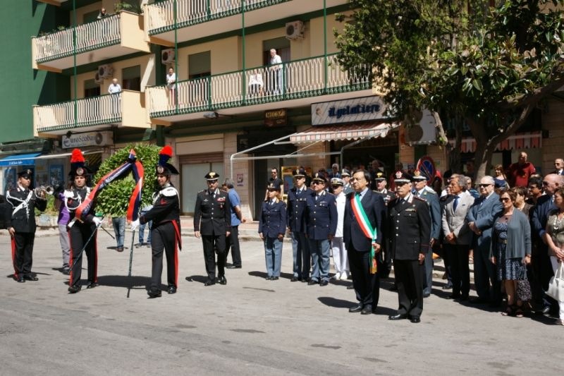 PALERMO, 13 GIUGNO 2012: 29 ANNIVERSARIO DELL`OMICIDIO DEL CAPITANO MARIO D?ALEO, DELL`APPUNTATO GIUSEPPE BOMMARITO E DEL CARABINIERE PIETRO MORICI