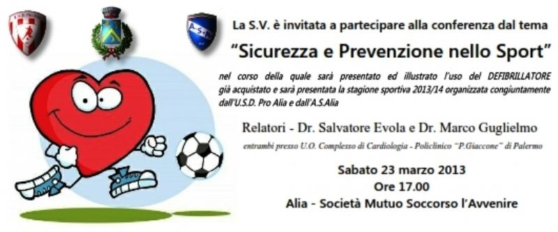 ALIA: CONFERENZA SU SICUREZZA E PREVENZIONE NELLO SPORT
