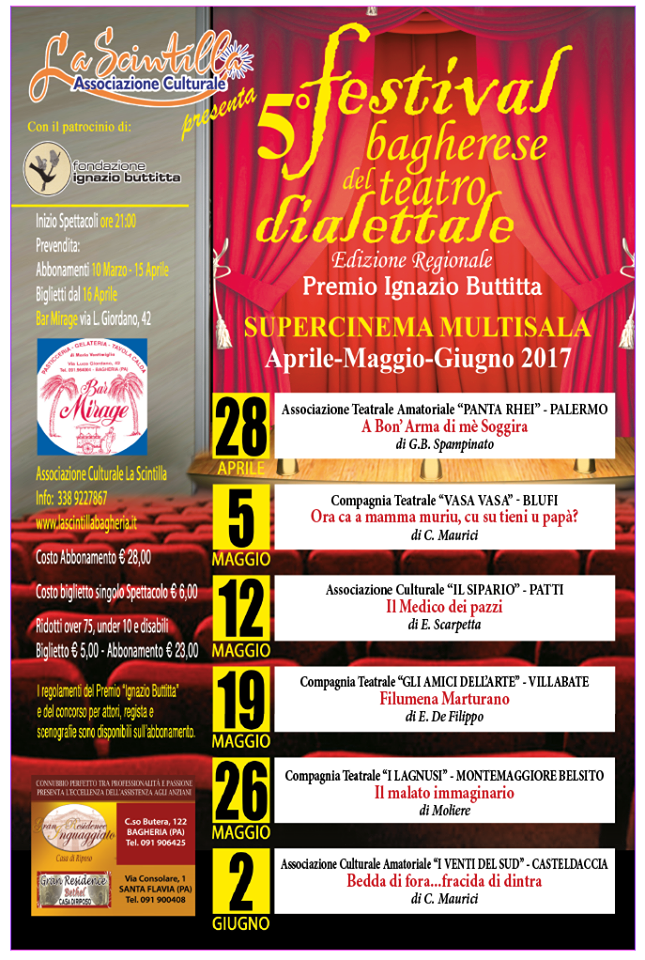 Il  5° Festival Bagherese del Teatro Dialettale apre con A BonArma di mè Soggira