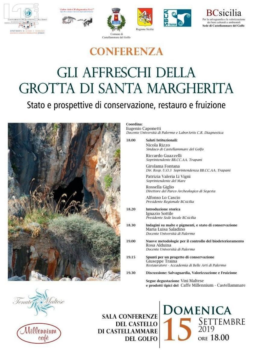 Castellammare del Golfo. Conferenza: Gli affreschi della Grotta di Santa Margherita.