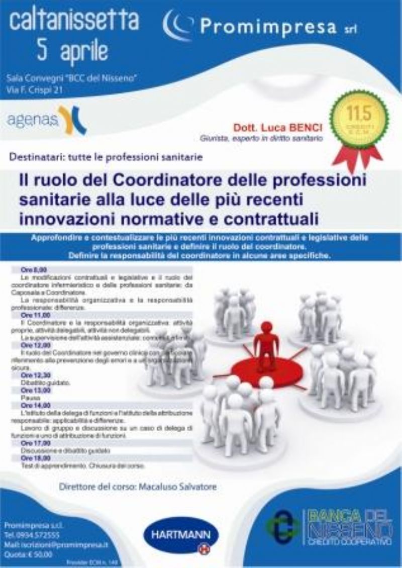 Convegno sulle professioni sanitarie alla sede centrale della Banca del Nisseno