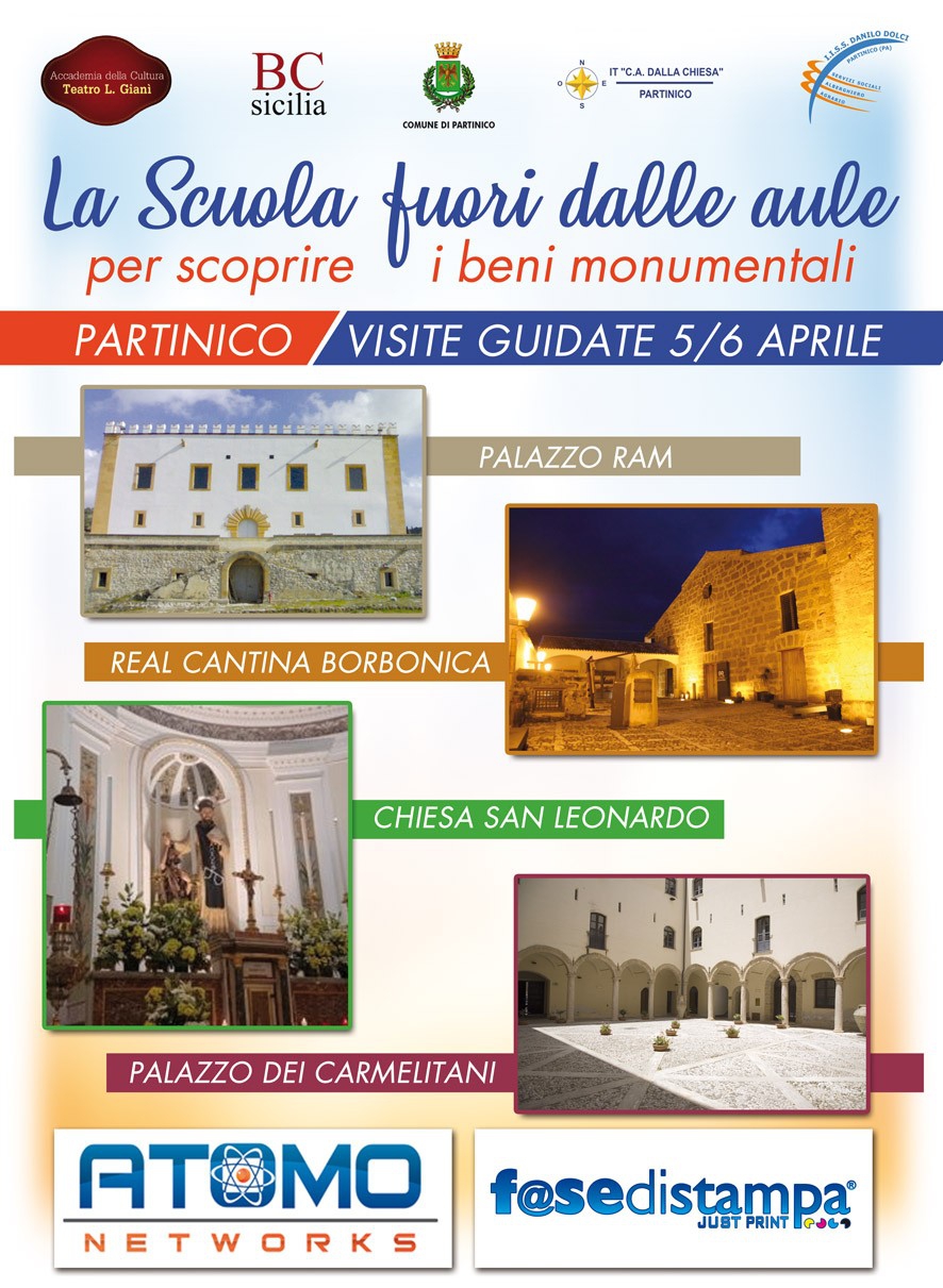 Partinico, la scuola adotta i beni culturali. Per due giorni gli studenti guideranno i partecipanti alla scoperta del patrimonio artistico della città, grazie a un progetto di BCsicilia