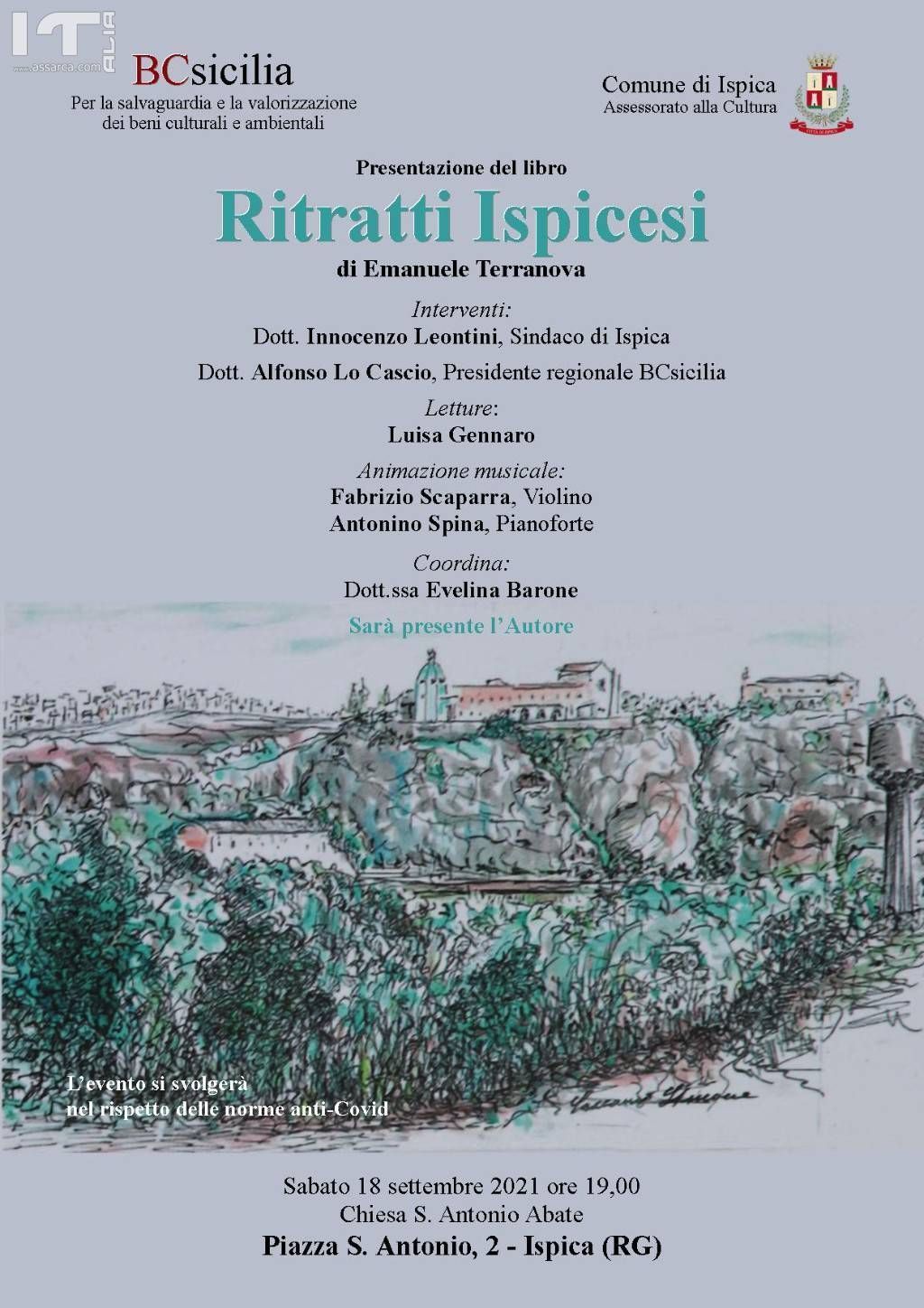 Ispica, presentazione del libro di Emanuele Terranova "Ritratti Ispicesi"