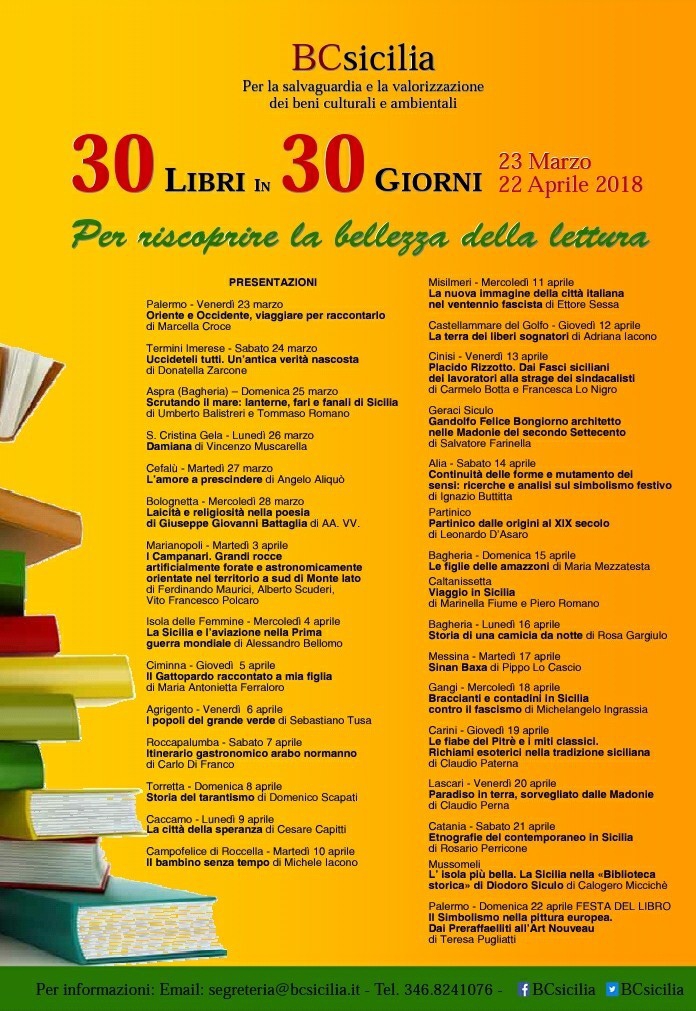 BCSicilia, 30 Libri in 30 Giorni Per riscoprire la bellezza della lettura