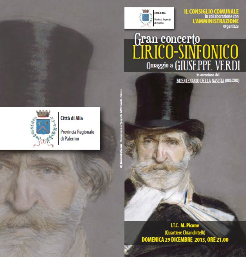 ALIA (PA): GRAN CONCERTO LIRICO-SINFONICO "OMAGGIO A GIUSEPPE VERDI"